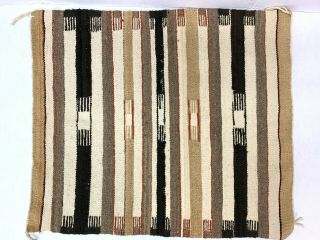 Antique Vintage Navajo Native American Indian Rug Saddle Blanket Stripe 28x24 "