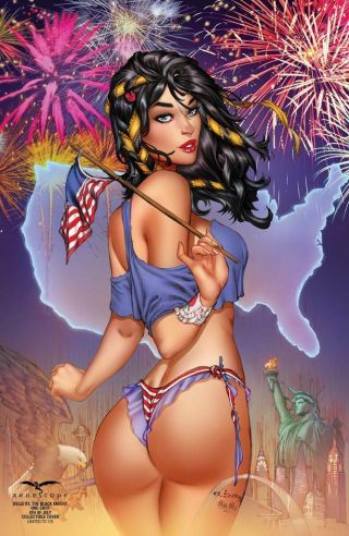 Zenescope Belle Vs.  The Black Knight One - Shot Ebas Naughty 4th Of July Exclusive