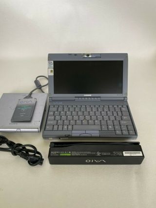 Vintage Rare Sony Pcg - C1x Notebook Computer Laptop W/ Pcga - Cd51 Japan