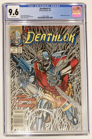 Deathlok 1 Cgc 9.  6 White Pages Denys Cowan Cover Metallic Silver Ink Cover