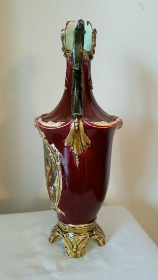 Old Paris Porcelain Ewer Vase with Hand Painted Scene 14 