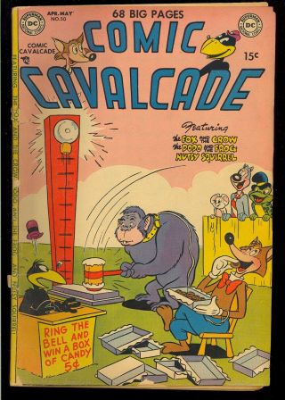 Comic Cavalcade 50 “scarce” Golden Age Dc Funny Animal Giant 1952 Gd,