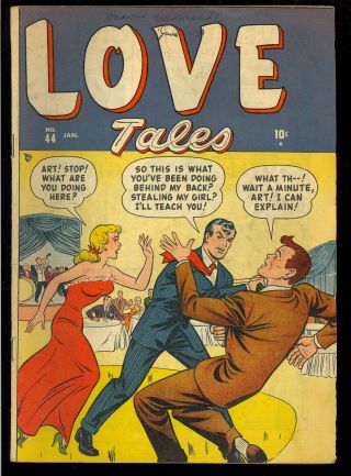 Love Tales 44 Pre - Code Golden Age Marvel Atlas Romance Comic 1951 Vg