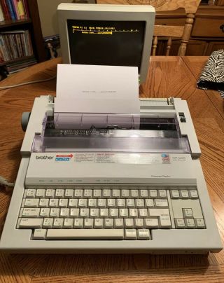 Vintage Brother Wp - 3410 Word Processor & Brother 12” Monitor Ct - 1050