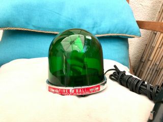 Vintage Federal Signal Fireball Emergency Police Beacon Light Green
