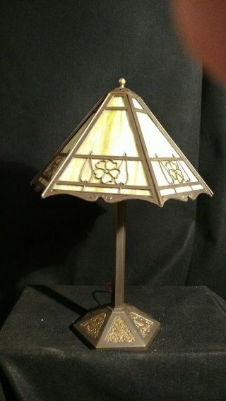 Bradley And Hubbard/handel Era Lamp With Signed Base And Shade