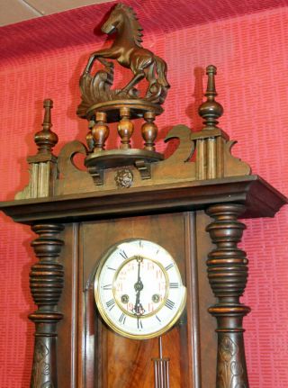 Antique Wall Clock Gründerzeit Chime Clock Regulator 19th century 2