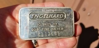 Rare Vintage Engelhard 10 Oz Silver.  999 12th Series Variety B Full Pebble Back