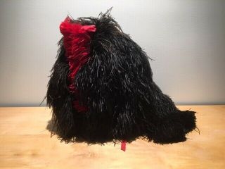 Fine Vintage Bagpiper Ostrich Feather Bonnet 4 Tails Red And White Dicing