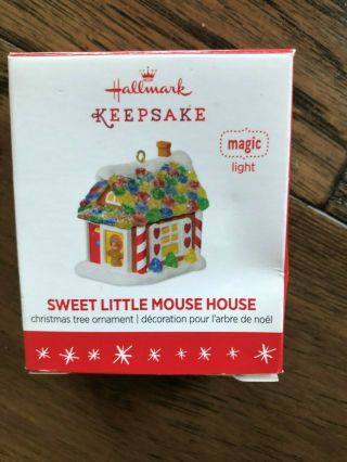 Hallmark 2016 Sweet Little Mouse House Lighted Miniature Ornament