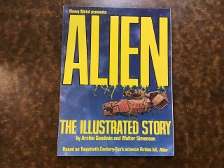 Sci - Fi Graphic Novel Heavy Metal Presents - Alien Illustrated - W/advertising