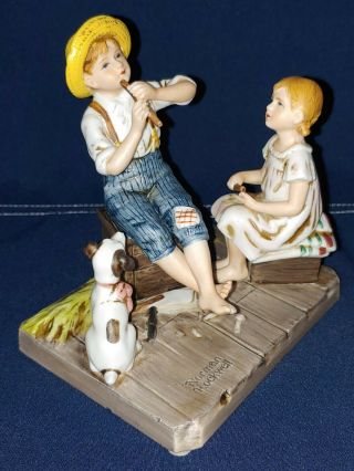 1980 Norman Rockwell Porcelain Figurine " The Music Master " Americana