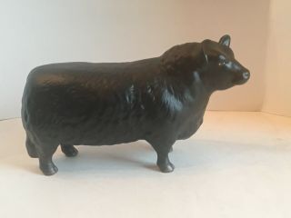 Vintage Rare Black Matt Beswick Aberdeen Angus Bull Model 1562 2