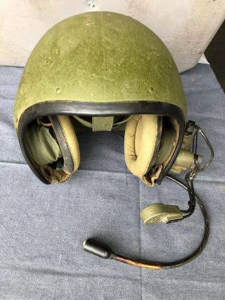 Vintage Vietnam Military T56 Tank Crewmans Helmet W Mic Electronics Pilot Flight