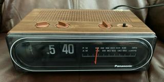 Vintage Panasonic Rc - 6015 " Back To The Future " Flip Alarm Clock/tested
