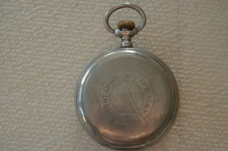 Russian Empire Antique Steel Pocket Watch With A Portrait 53mm