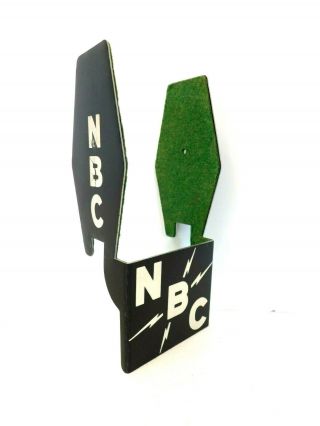Vintage Nbc Old Lightning Bolt Radio Television Antique Old Rca Microphone Flag