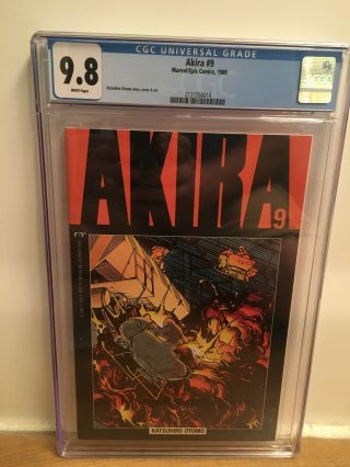 Marvel/epic Comics Akira 9 1989 Cgc 9.  8 White Pages