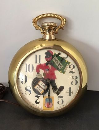 Vtg Union Pacific Railroad Black Americana Pocket Watch Wall Clock 1939 - 40
