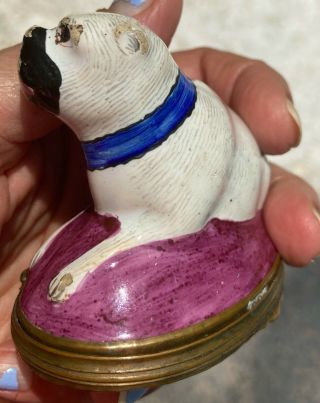 Porcelain Bonbonierre Of A Pug.