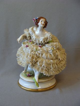 Dresden Lace Figurine Aelteste Volkstedt Tamara Krasavina Ballerina Figurine