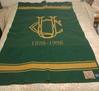 Vintage Pendleton Wool Blanket 70x45 University Club Of Portland Centennial