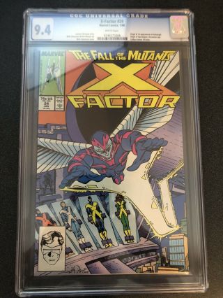 X - Factor 24 Cgc 9.  4 White Pages (jan 1988,  Marvel)