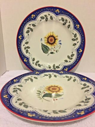 Vera Bradley By Home Andrea By Sadek Ceramic Salad Plates Set Of 2 8”