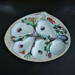 Antique Union Porcelain Oyster,  Shellfish Plate Greenpoint Ny