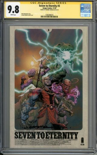 Cgc Ss 9.  8 Seven To Eternity 3 Signed By Jerome Opena