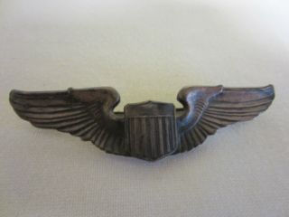 Wwii Vintage Usaf 8th Air Force Pilot Wings Sterling Silver