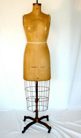 The Better Model Form Ny 1943 Vintage Mannequin Dress Form Cage Skirt