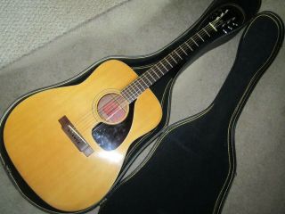 Vintage Yamaha Fg 140 Red Label Nippon Gakki Acoustic Flatop Guitar