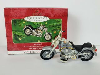 Hallmark Keepsake 2000 Harley Davidson 2 Fat Boy Christmas Ornament Qxi6774