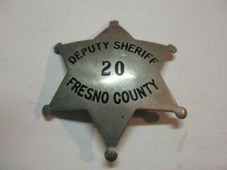 Vintage Deputy Sheriff Badge Fresno County