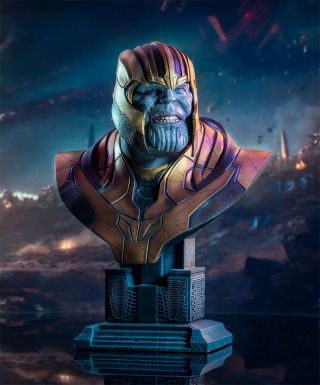 Diamond Select Legends In 3d Thanos Statue Bust Sideshow