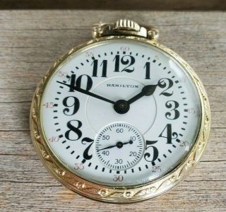 Vintage Hamilton 16 Size 21 Jewel 992b Pocket Watch