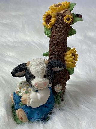 Vintage Mary’s Moo Moos Cow Sunflower Figurine Collectible