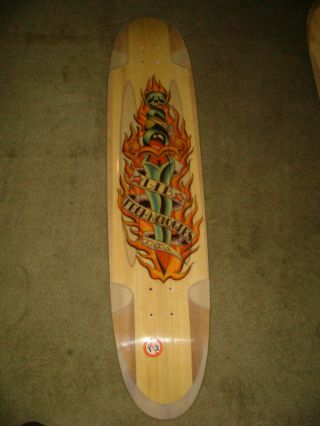 Rare Lib Tech 44 " Longboard Skateboard Vintage Graphic Out Of Production