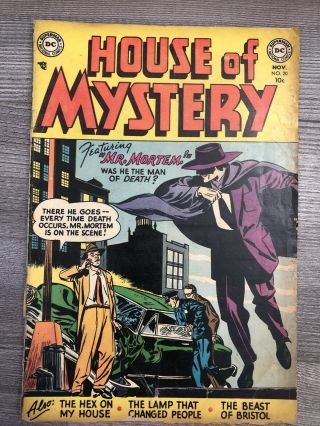 House Of Mystery 20 Dc 1953 Rare Horror Sci - Fi Vintage Golden Age 1 Owner G,
