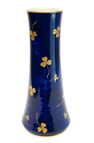 Manufacture Dore A Sevres Porcelain Cobalt Blue & Gilt Clover Vase,  1902