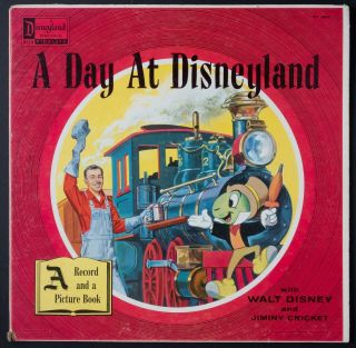 Vintage Disneyland Record " A Day At Disneyland " Record And Picture Book 1958