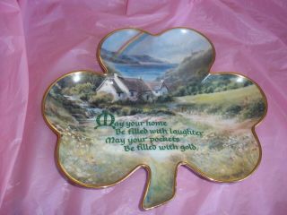 Franklin Shamrock Plate An Irish Blessing Fine Porcelain Hillary Scoffield