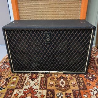 Vintage 1960s Vox Conqueror 2x12 Amplifier Amp Cabinet Empty Spares Or Repairs
