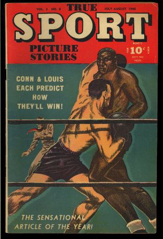 True Sport Picture Stories Vol.  3 8 Boxing Cover Street & Smith Comic 1946 Vg