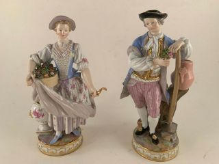 A Meissen Porcelain Figures Of Gardeners,  Late 19th C.