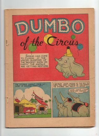 Four Color 17 Vintage Dell Comic Dumbo Of The Circus Disney Golden Age 10c 1951
