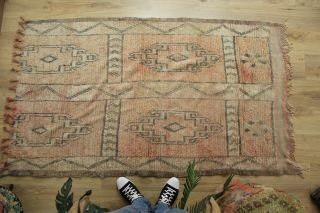 Vintage Moroccan Rug Hand Woven Boujaad / Berber Carpets - Teppich 6 