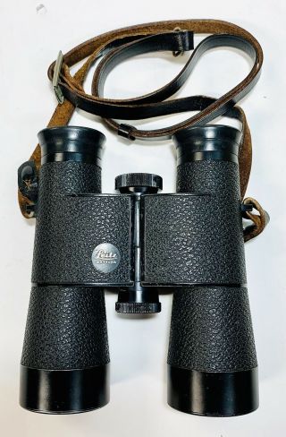 Vintage Leitz Wetzlar Trinovid 10x40b 110m/1000m Binoculars Strap Germany 796108