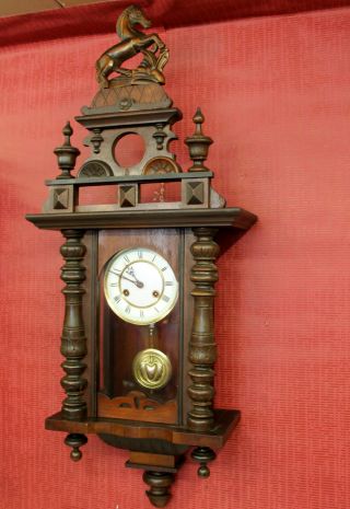 Antique Wall Clock Chime Clock Regulator 19th Century Junghans